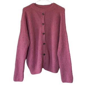 Point Sun by J Crew Pink Long sleeve Button-up Knitted Sweater Cardigan